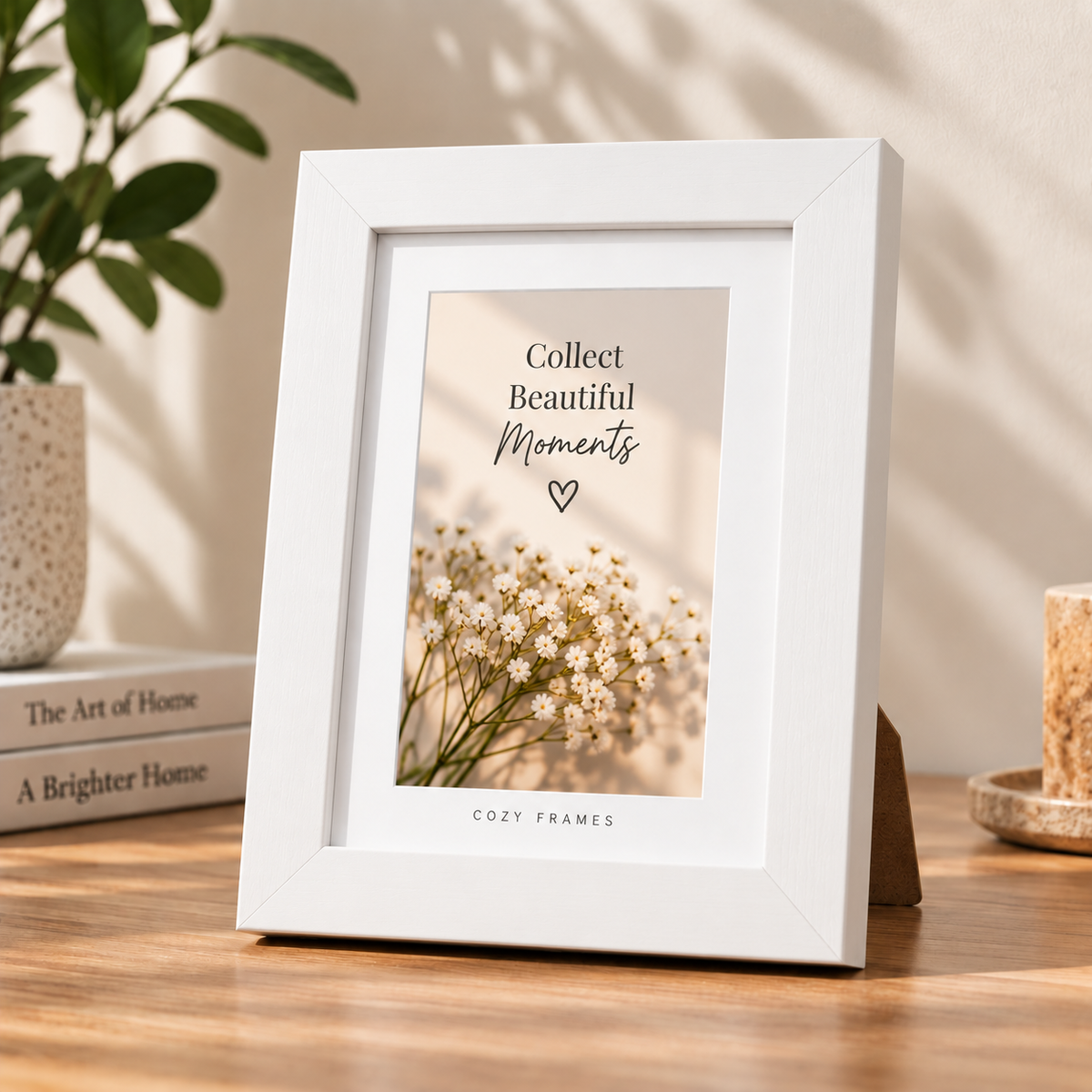 Elegant White Photo Frame