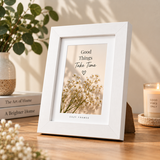 Elegant White Photo Frame