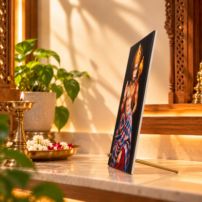Divine Bond - Hanuman Ji & Neem Karoli Baba Clear Acrylic Frame
